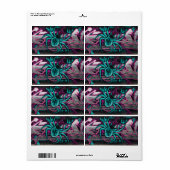 邪悪なターコイズクモ ラベル (フルシート)