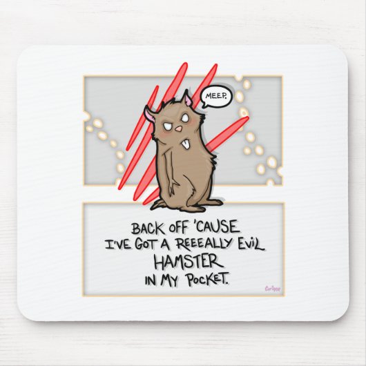 邪悪なハムスター! Mouspad マウスパッド (正面)