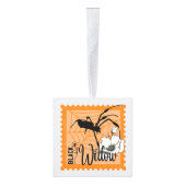 邪悪なハロウィーンスタンプコレクショ数々のン色 キューブオーナメント (右)