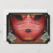 邪悪なハロウィ結婚ンの『一緒に』 招待状 (裏面)