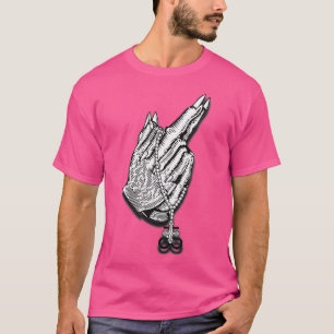邪悪なハンズレビアサンタオカルトサタン十字錬金術 Tシャツ