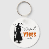 "邪悪なバイブのみ" – ハロウィーンブラックウィッチ – キーホルダー (正面)