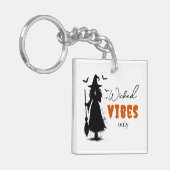 "邪悪なバイブのみ" – ハロウィーンブラックウィッチ – キーホルダー (正面左)