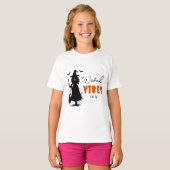 "邪悪なバイブのみ" – ハロウィーンブラックウィッチ –  Tシャツ (正面フル)