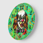 邪悪なピエロの柱時計 ラージ壁時計 (傾斜)