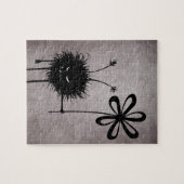 邪悪なフラワーバグヴィンテージ ジグソーパズル (横)