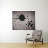 邪悪なフラワーバグ – ヴィンテージかわいいゴシック様式の生き物 タペストリー (インサイチュ(横))