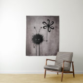 邪悪なフラワーバグ – ヴィンテージかわいいゴシック様式の生き物 タペストリー (インサイチュ)