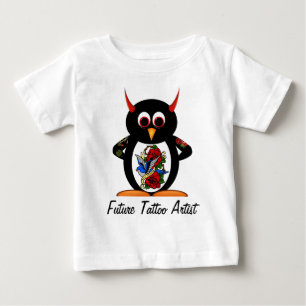 邪悪なペンギンの未来の入れ墨の芸術家 ベビーTシャツ