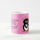 邪悪なペンギンマグ-ピンク--を吸います! コーヒーマグカップ (中央)