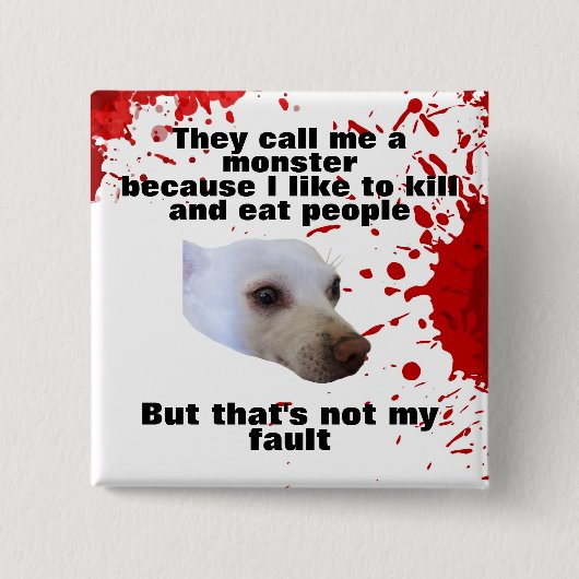 邪悪なボタン 缶バッジ (正面)