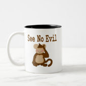 邪悪なマグカップを見ない ツートーンマグカップ (左)