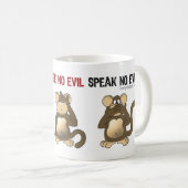 邪悪なマグ無し コーヒーマグカップ (正面右)