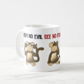 邪悪なマグ無し コーヒーマグカップ (正面左)