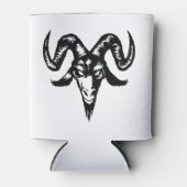 邪悪なヤギの頭（黒） 缶クーラー (正面)