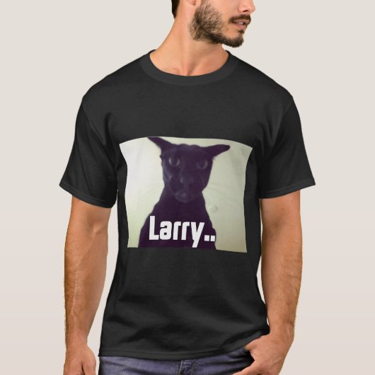 邪悪なラリー呪われた猫のミーム Tシャツ (正面)