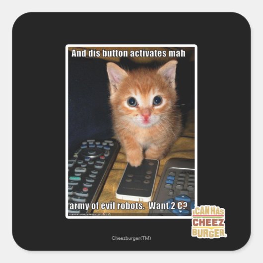 邪悪なロボットの軍隊 スクエアシール (正面)