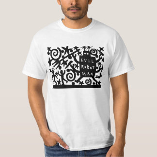 邪悪なロボット人 Tシャツ