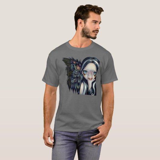 邪悪なワイシャツのゴシック様式天使の恐怖超現実主義を話さないで下さい Tシャツ (正面フル)