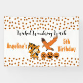 邪悪なワンダリングウィッチハロウィーンジャック誕生日おもしろい 横断幕 (横)