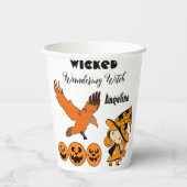 邪悪なワンダリングウィッチパンプキンハロウィーン誕生日 紙コップ (裏面)
