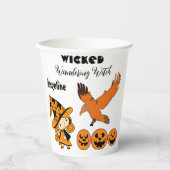 邪悪なワンダリングウィッチパンプキンハロウィーン誕生日 紙コップ (正面)
