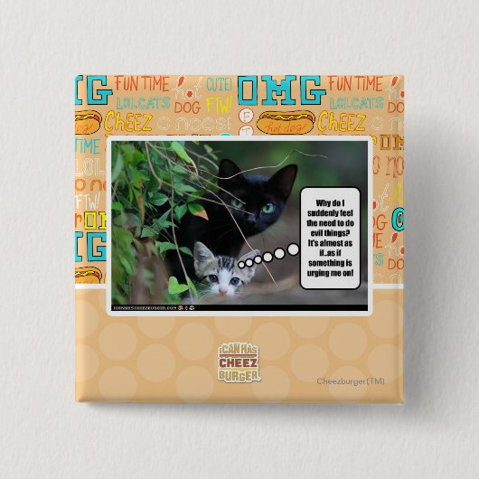 邪悪な事 缶バッジ (正面)