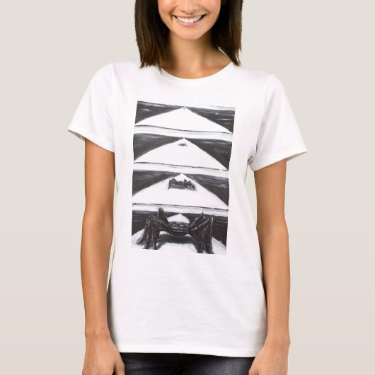 邪悪な何かはこの方法来ます(順次芸術) Tシャツ (正面)