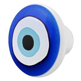 邪悪な印刷された円形セラミックの白い引き/ノブ セラミックノブ