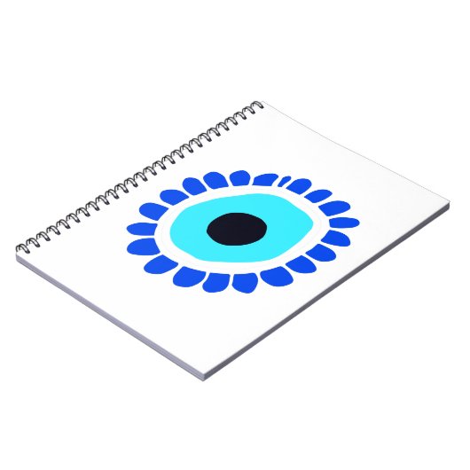 邪悪な古代の保護象徴からのギリシャの目 ノートブック (左側)