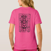 邪悪な墓地のスケルトンのトリックや治療を見ない Tシャツ (裏面)