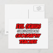 邪悪な天才…地理先生 ポストカード (正面/裏面)