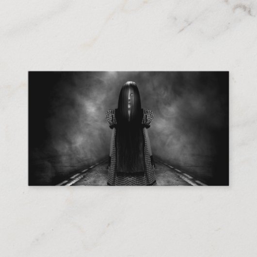 邪悪な女の子のカスタマイズ可能なハロウィンの名刺 名刺 (正面)