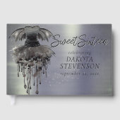 邪悪な妖精のガウン | ゴシック様式の黒いバンピーロックシェーン ゲストブック (正面)