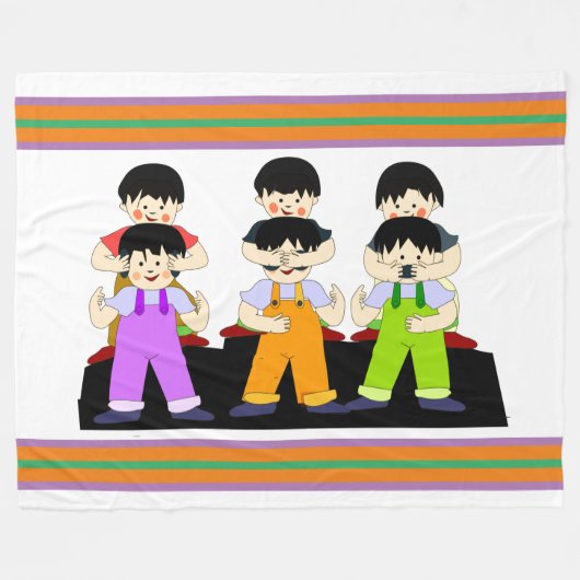 邪悪な子供はいない フリースブランケット (正面(横))
