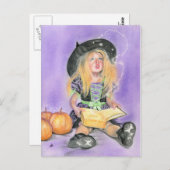 邪悪な小さな魔女の呪文はがき ポストカード (正面/裏面)