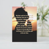 邪悪な平手グリーティングカードからの保護祈りの言葉 カード (スタンド正面)