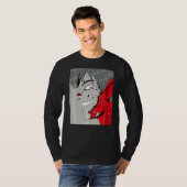 邪悪な怪獣グラフィック悪魔デビル原宿 Tシャツ (正面フル)