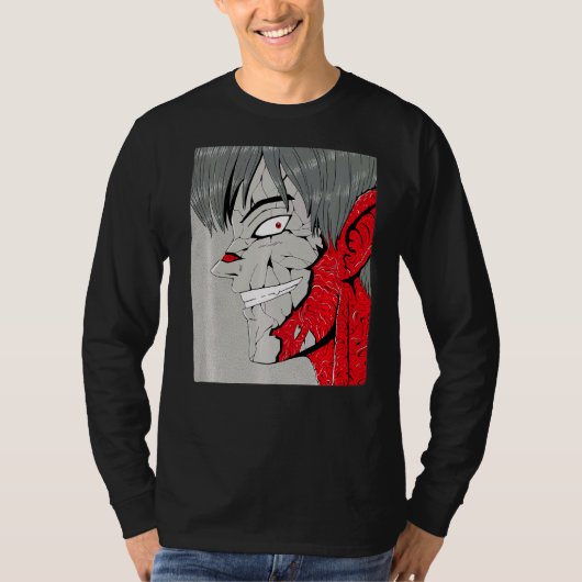 邪悪な怪獣グラフィック悪魔デビル原宿 Tシャツ (正面)