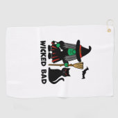 邪悪な悪い格言魔女 ゴルフタオル (横)