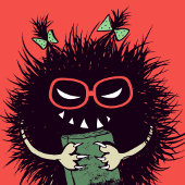 邪悪な本の恋人キャラクター – エディ読ズ クッション