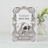 邪悪な浮気ヴィンテージゴシックスカルハローウィンパーティ 招待状 (スタンド正面)