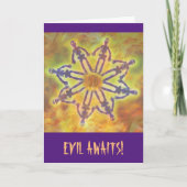 邪悪な炎のスケルトンハロウィーン シーズンカード (正面)