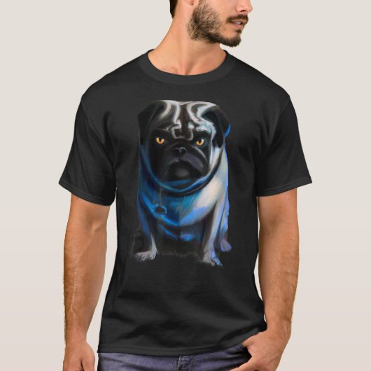 邪悪な犬のパグハロウィーン Tシャツ (正面)