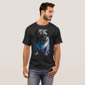 邪悪な犬のパグハロウィーン Tシャツ (正面フル)