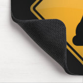 邪悪な猫の警告標識 マウスパッド (コーナー)