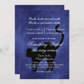 邪悪な猫インパープルヘイズハロウィーン招待状 招待状 (正面/裏面)