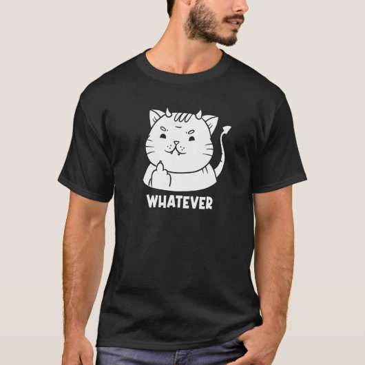 邪悪な猫 キティちゃん - 愛猫家 プレミアム Tシャツ (正面)