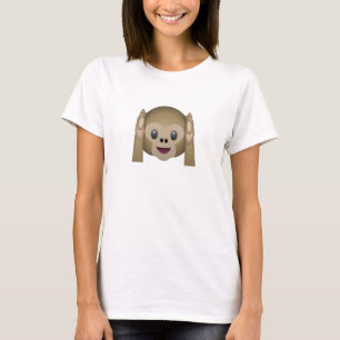 邪悪な猿Emojiを聞かないで下さい Tシャツ