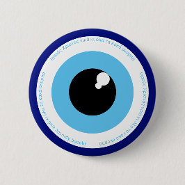 邪悪な目からの保護 – ギリシャの民俗病棟 缶バッジ